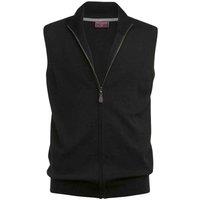 Brook Taverner Men's Lincoln Cotton Blend Knitted Gilet in Black | Size: Large