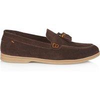 Silver Street London Men's Wembley Suede Leather Casual Tassel Loafers in Brown | Size: 9