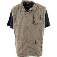 D555 Men's Enzo Multi Pocket Kingsize Hunting Waistcoat in Brown | Size: 5XL