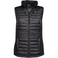 TEE JAYS Women's Crossover Quilted Gilet in Black | Size: 14-16