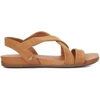 Dune London Women's Wide Fit 'Landies' Sandals in Camel | Size: 3