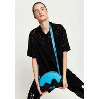 House of Holland Women's Cross Body Bag In Royal Blue Printed Logo