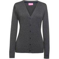 Brook Taverner Women's Augusta V Neck Cardigan in Charcoal | Size: Medium