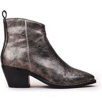 Moda In Pelle Women's 'Maevie' Leather Ankle Boots in Metallic Silver | Size: 6