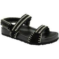 Ravel Women's Black Leather 'Alva' Open-Toe Sandals | Size: 6