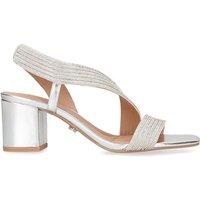 Carvela Women's 'Gala Block Jewel 60' Heels in Silver | Size: 4