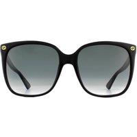 Gucci Women's Square Black Grey Gradient Sunglasses