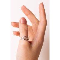Otis Jaxon London Women's Sterling Silver Corkscrew Spiral Ring | Size: N