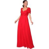 KRISP Women's Multiway Neckline Occasion Maxi Dress in Red | Size: 8