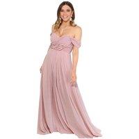 KRISP Women's Multiway Neckline Occasion Maxi Dress in Nude | Size: 8