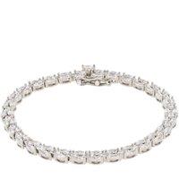 Latelita Women's Petal Tennis Bracelet Small Silver in White
