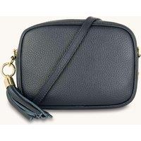 Apatchy London Women's The Tassel Leather Crossbody Bag in Navy