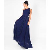 KRISP Women's One Shoulder Evening Maxi Dress in Navy | Size: 12