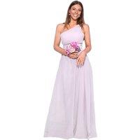 KRISP Women's One Shoulder Evening Maxi Dress in Nude | Size: 14