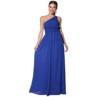 KRISP Women's One Shoulder Evening Maxi Dress in Dark Blue | Size: 14