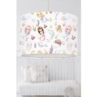 Mermaids and Friends Lampshade White