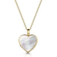 LOVELOX Lockets Women's Mother of Pearl Modern Heart Locket in Gold