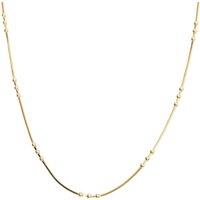 Spero London Women's Three Bead Sterling Silver Chain Satellite Necklace in Gold
