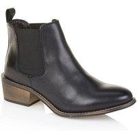 Silver Street London Women's Layla Leather Chelsea Boots in Black | Size: 8