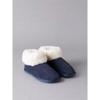 Lakeland Leather Women's Sheepskin Bootie Slippers in Navy | Size: 3