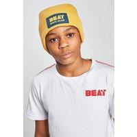 Beat Boyz Club Men's Logo Badge Beanie Hat in Yellow