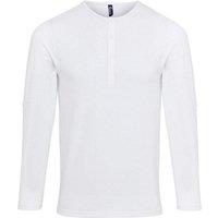 Premier Men's Long John Roll Sleeve T-Shirt in White | Size: XL