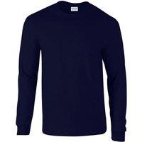 Premier Men's Ginmill Checked Long-Sleeved Shirt in Navy | Size: XL