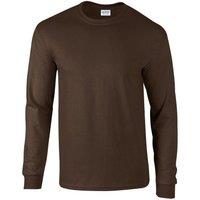 Premier Men's Ginmill Checked Long-Sleeved Shirt in Chocolate | Size: Medium