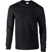 Premier Men's Ginmill Checked Long-Sleeved Shirt in Black | Size: Medium