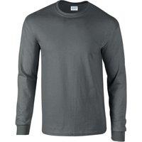 Premier Men's Ginmill Checked Long-Sleeved Shirt in Charcoal | Size: Medium