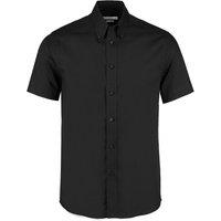 Kustom Kit Men's Premium Oxford Tailored Shirt in Black | Size: 15.5 in