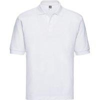 Russell Men's Polycotton Pique Polo Shirt in White | Size: 2XL