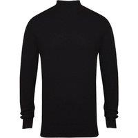 Henbury Men's Roll Neck Sweatshirt in Black | Size: Large
