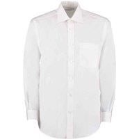 Kustom Kit Men's Classic Long-Sleeved Business Shirt in White | Size: 17 inches