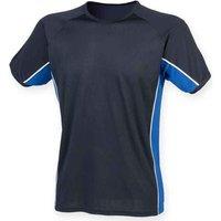 Finden & Hales Men's Performance Panelled T-Shirt in Dark Blue | Size: Small