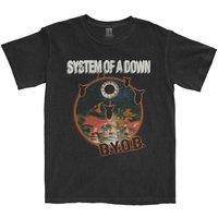 System Of A Down Men's BYOB Classic Cotton T-Shirt in Black | Size: XL