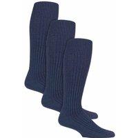 Country Pursuit Men's 3 Pack Long Knee High Military Action Socks in Navy | Size: 6-11