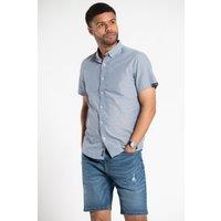 Tokyo Laundry Men's Cotton Chambray Short-Sleeve Shirt in Blue | Size: Small