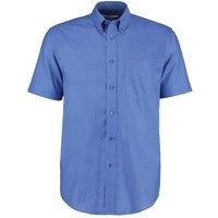 Kustom Kit Men's Workwear Oxford Classic Short-Sleeved Shirt in Mid Blue | Size: 19.5 in