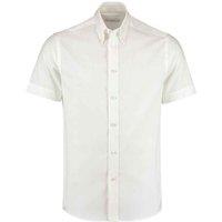 Kustom Kit Men's Premium Oxford Tailored Short-Sleeved Shirt in White | Size: 14 inches