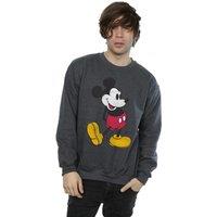 Disney Men's Mickey Mouse Classic Kick Sweatshirt in Dark Grey | Size: Large