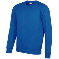 AWDis Men's Academy Crew Neck Raglan Sweatshirt in Blue | Size: Large