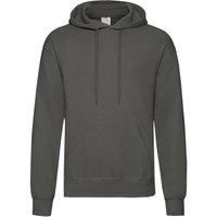 Fruit of the Loom Men's Hooded Sweatshirt Hoodie in Mid Grey | Size: XL