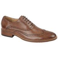 Goor Men's Brogued Wing Tip Smart Shoe in Brown | Size: 2