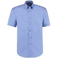 Kustom Kit Men's Oxford Short-Sleeved Formal Shirt in Mid Blue | Size: 22 inches