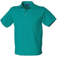 Henbury Men's Polycotton Heavy Polo Shirt in Jade | Size: 3XL