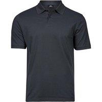 TEE JAYS Men's Cotton Pique Polo Shirt in Dark Grey | Size: Large