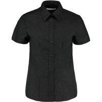 Kustom Kit Women's Workwear Oxford Short Sleeve Shirt in Black | Size: 16