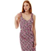 Liquorish Women's Mixed Animal Print Crop Top in Purple | Size: 16