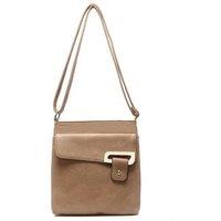 JFY Women's Buckle Messenger Bag/ Cross Body Bag in Khaki